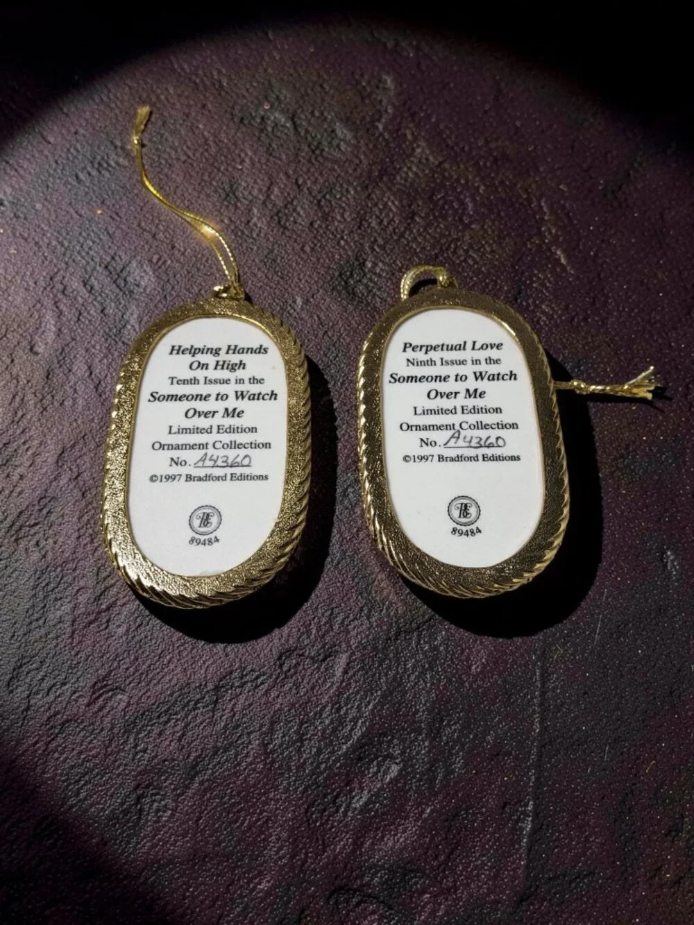 1996 Bradfords Exchange Porcelain Someone to Watch Over Me, Nurturing Innocence,